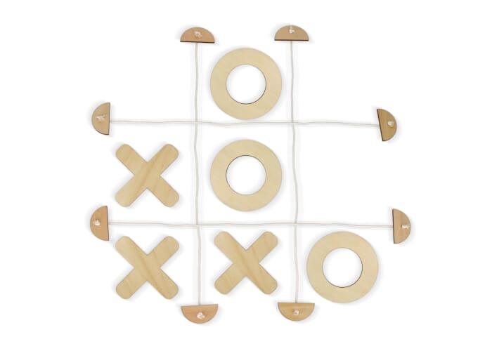 Tic Tac Toe publicitaire géant avec pièces de 18 cm Bois / Bois